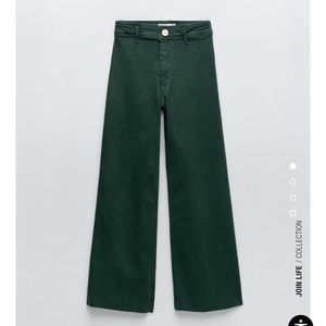 Zara The Marine Straight Jeans - Green NWT
